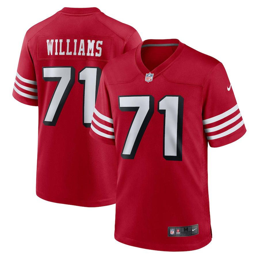 Men San Francisco 49ers #71 Trent Williams Nike Scarlet Alternate Game NFL Jersey
